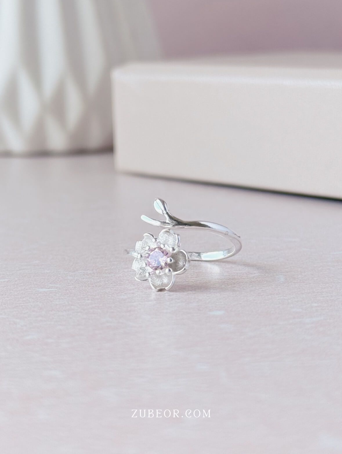 Anillo sakura rosa 4