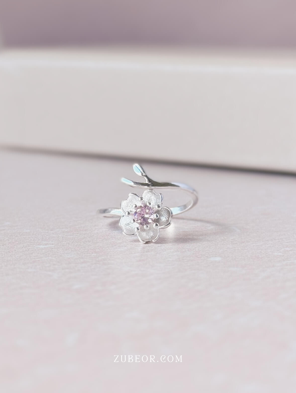 Anillo sakura rosa
