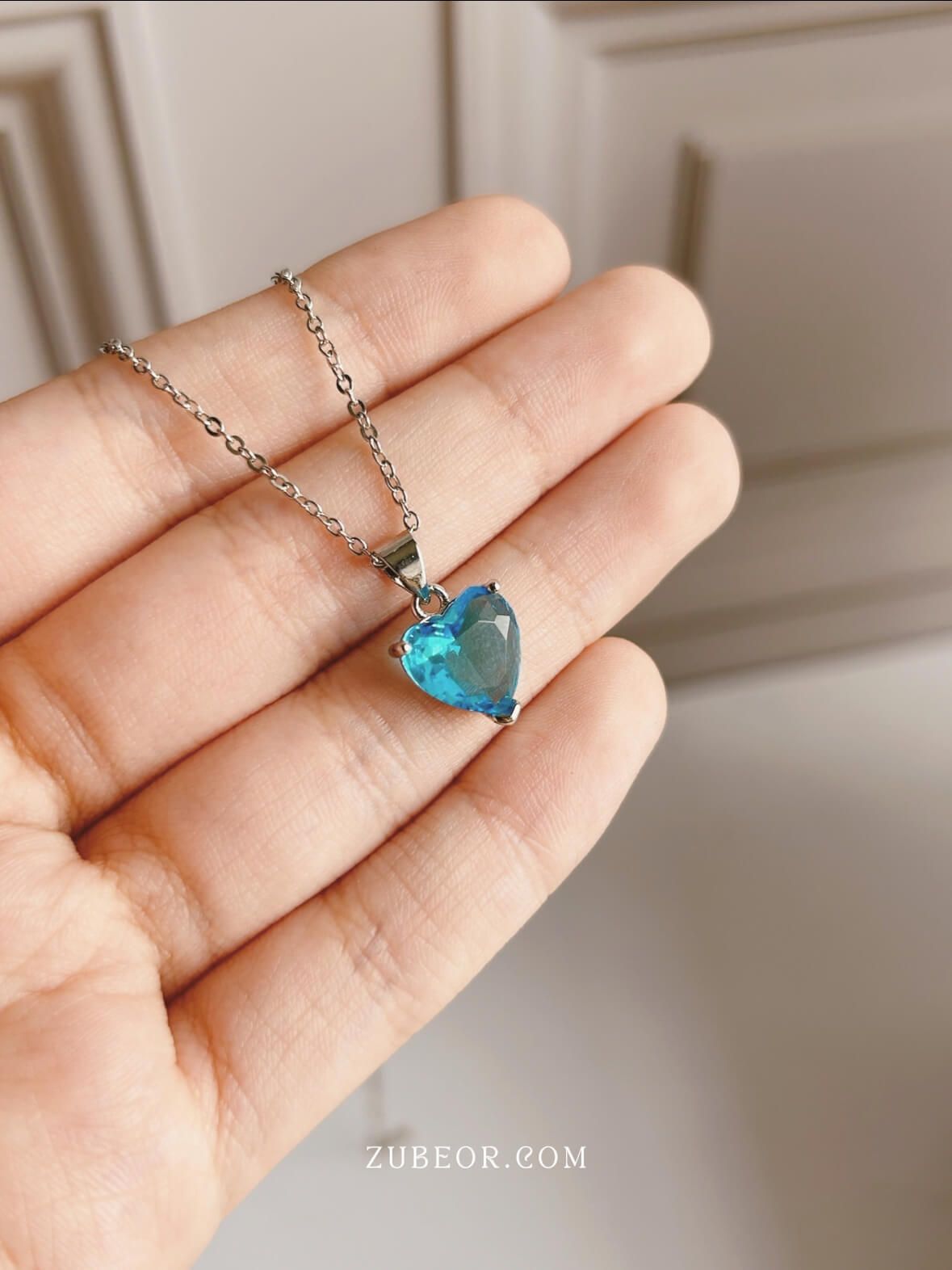 Cadena corazón Aqua 3