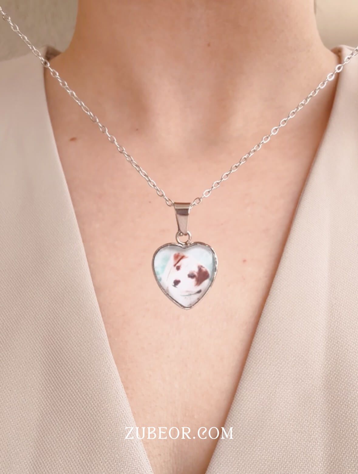 Cadena camafeo corazón grabado (solo con pago previo) 4