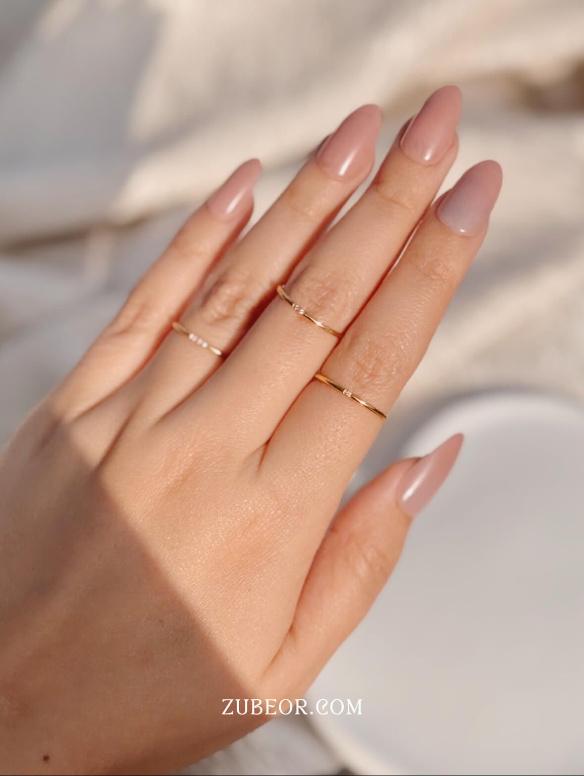 Anillo minimalista cristales 7