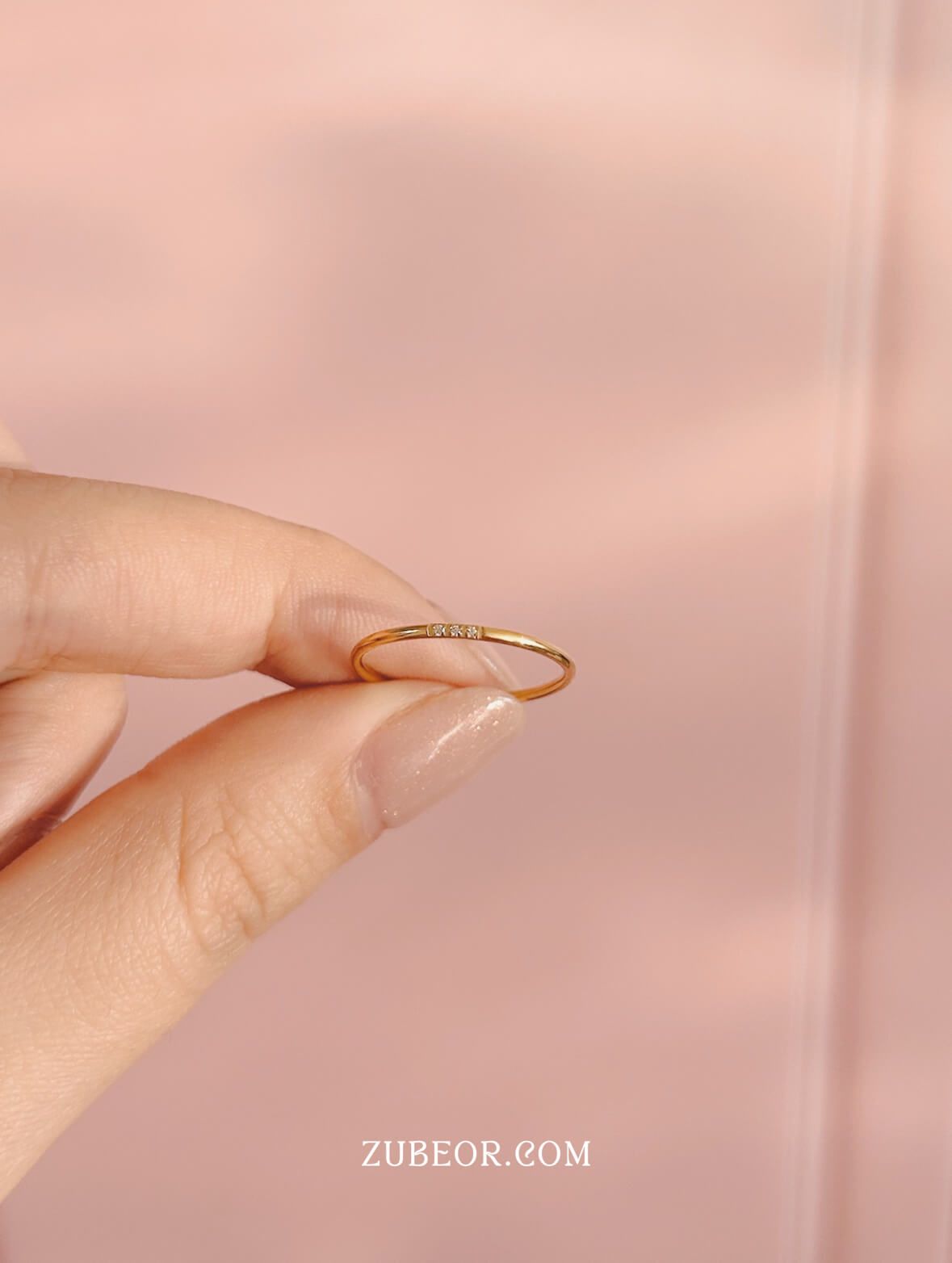 Anillo minimalista cristales 19