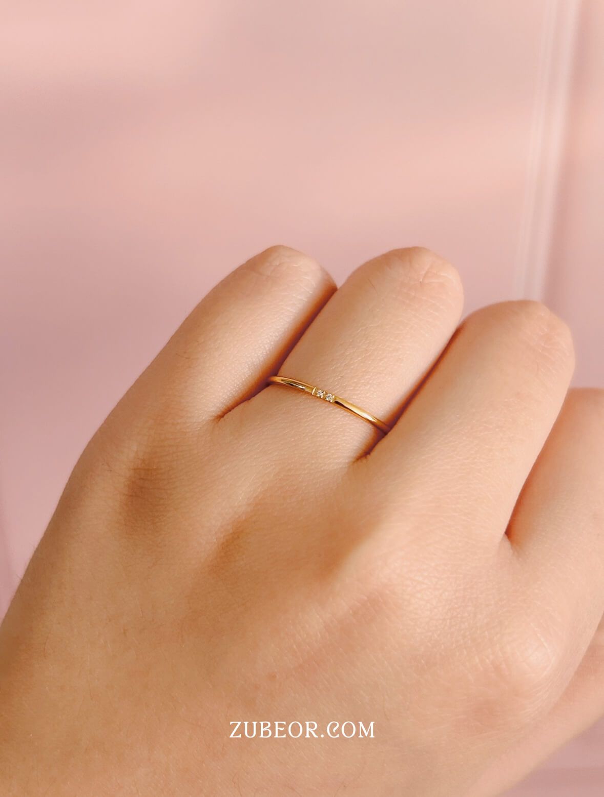 Anillo minimalista cristales 16