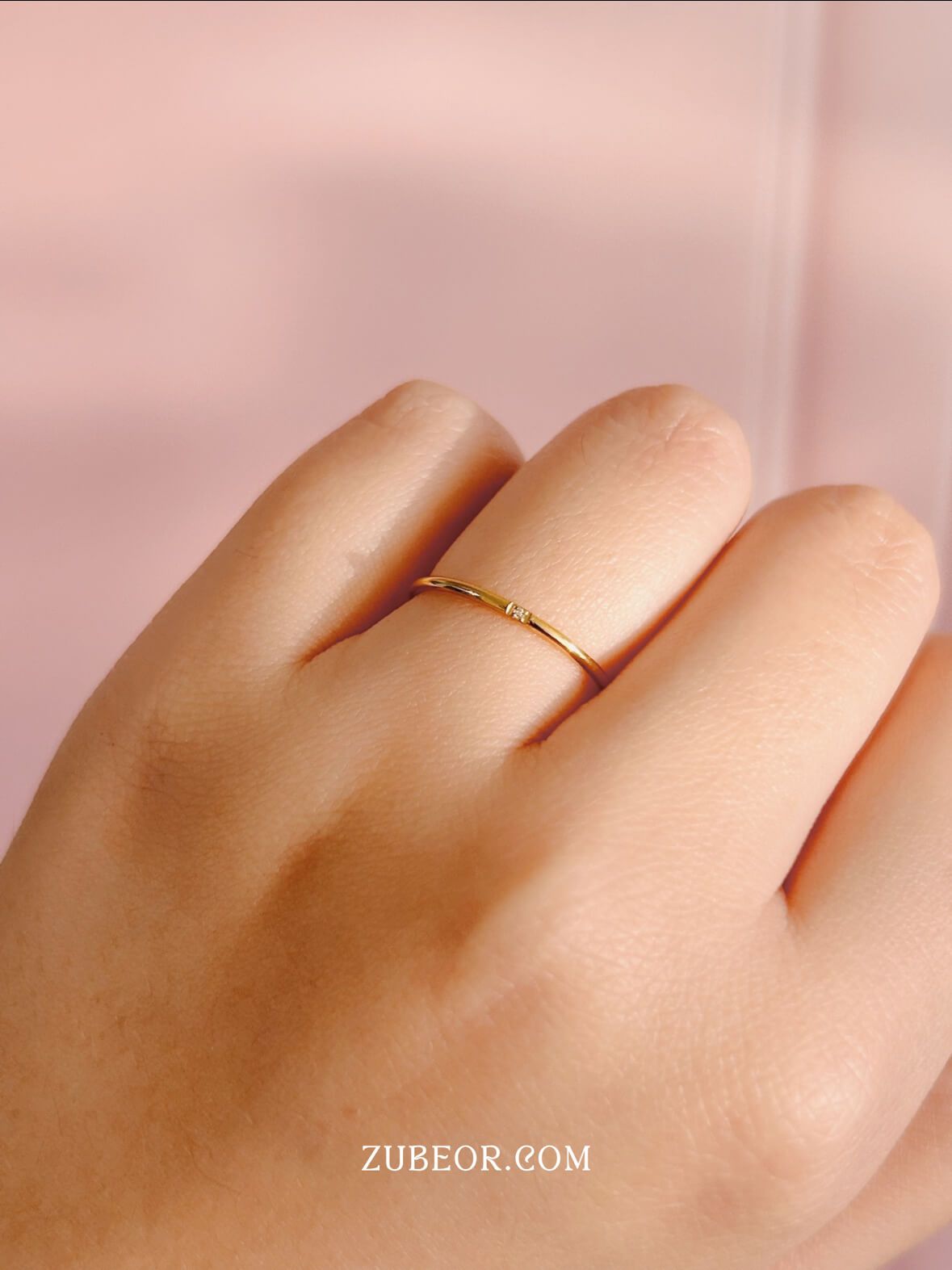 Anillo minimalista cristales 17