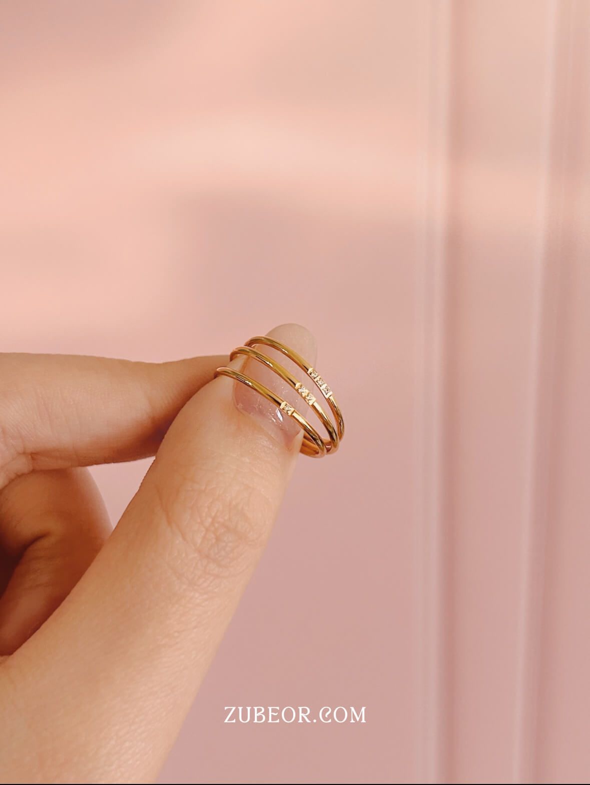 Anillo minimalista cristales 20