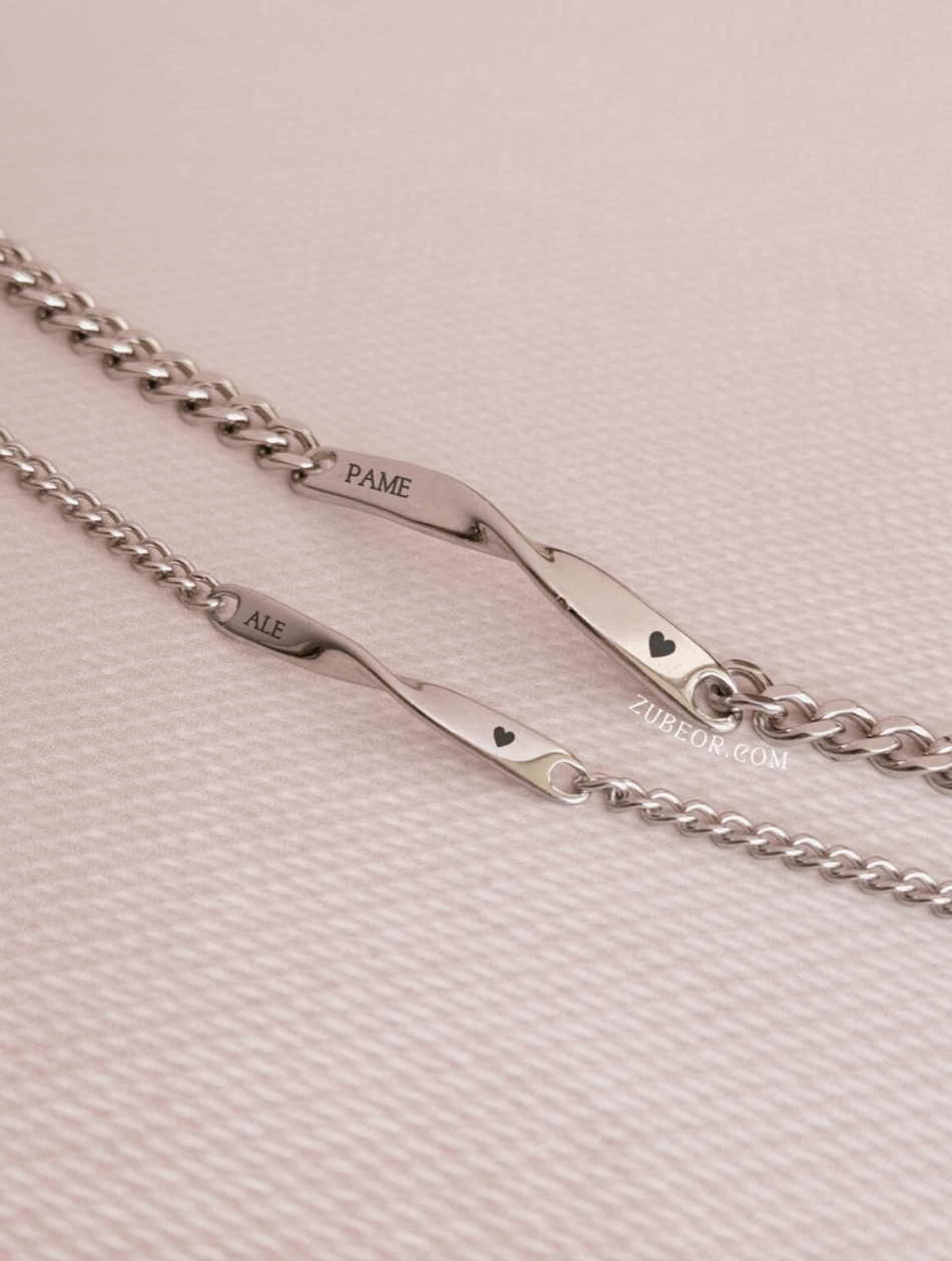 Set de pulseras grabadas para parejas (solo con pago previo) 10