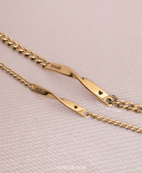 Set de pulseras grabadas para parejas (solo con pago previo) 11