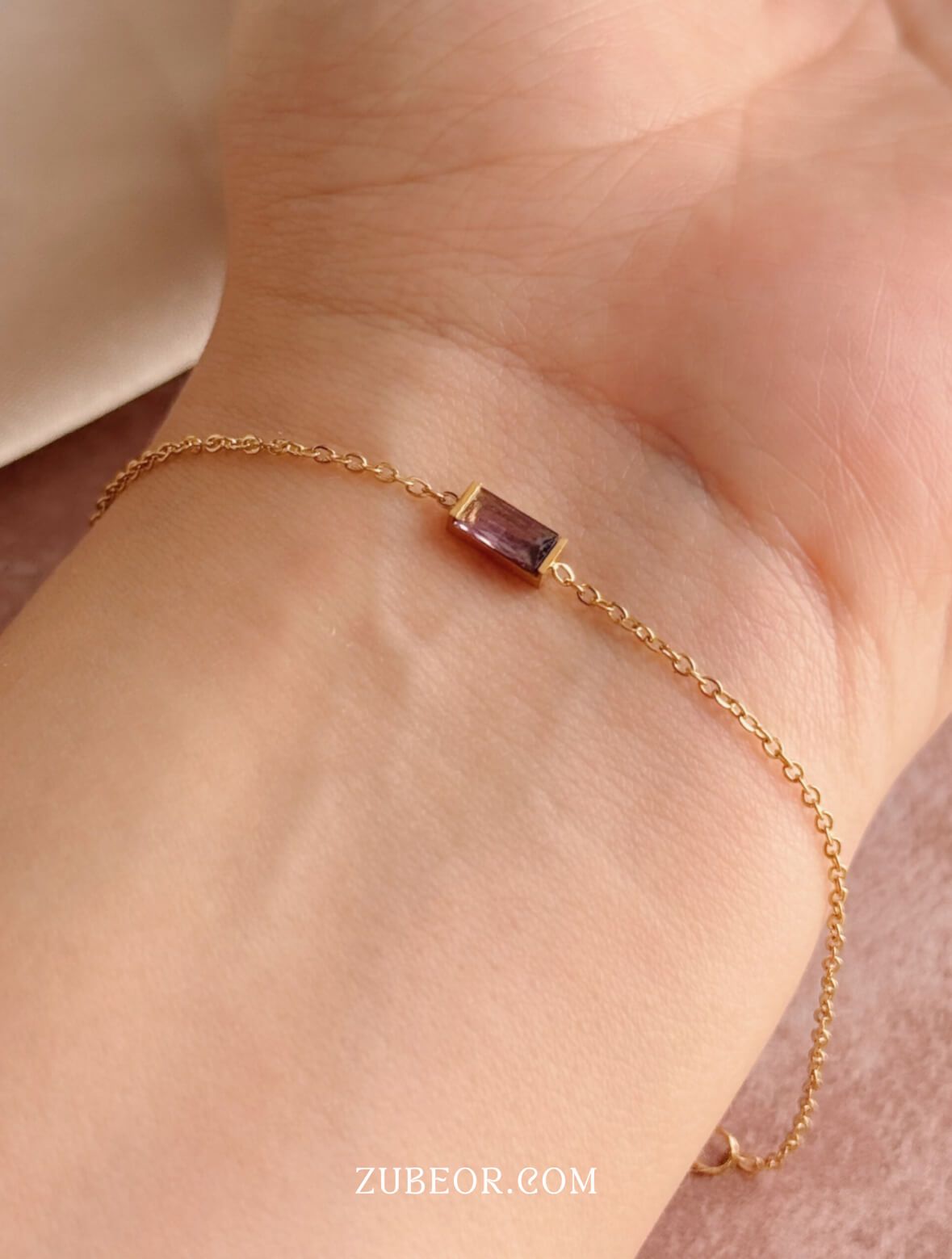 Pulsera con cristal de mes 6