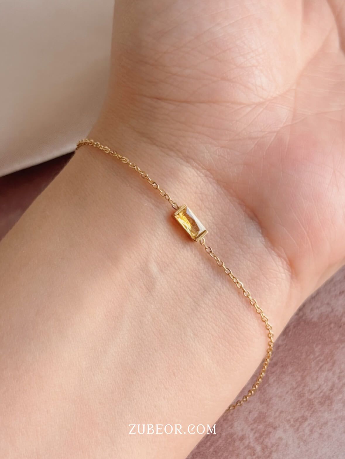Pulsera con cristal de mes 13