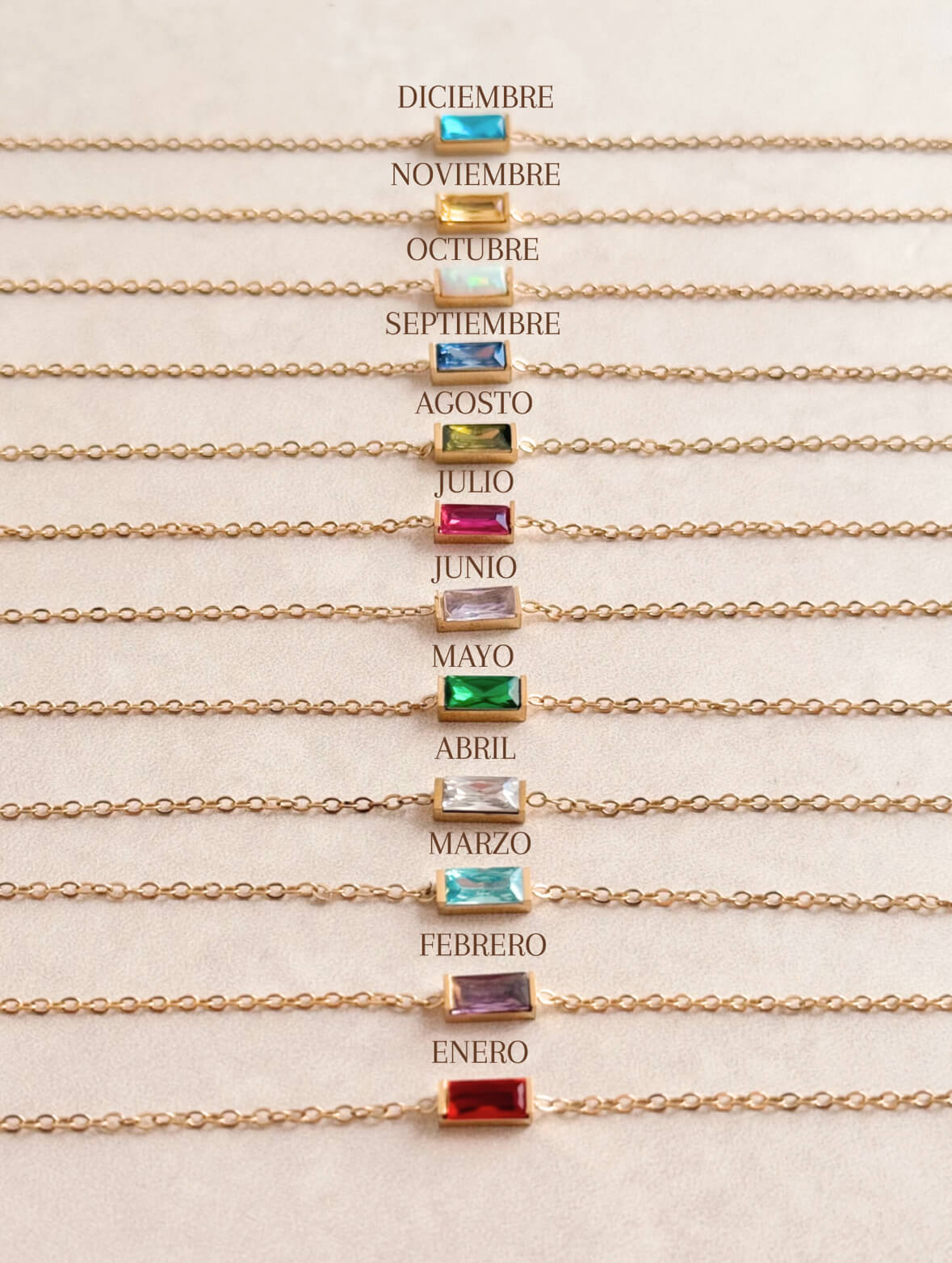 Pulsera con cristal de mes 4