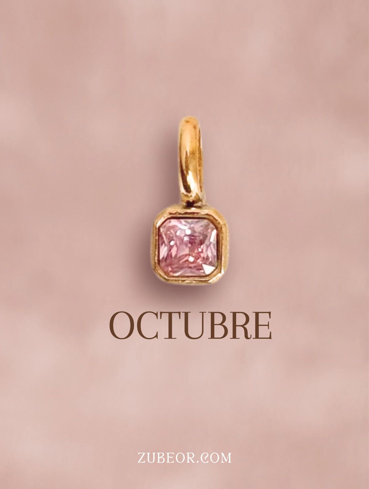 Dije cristal de mes cuadrado 14