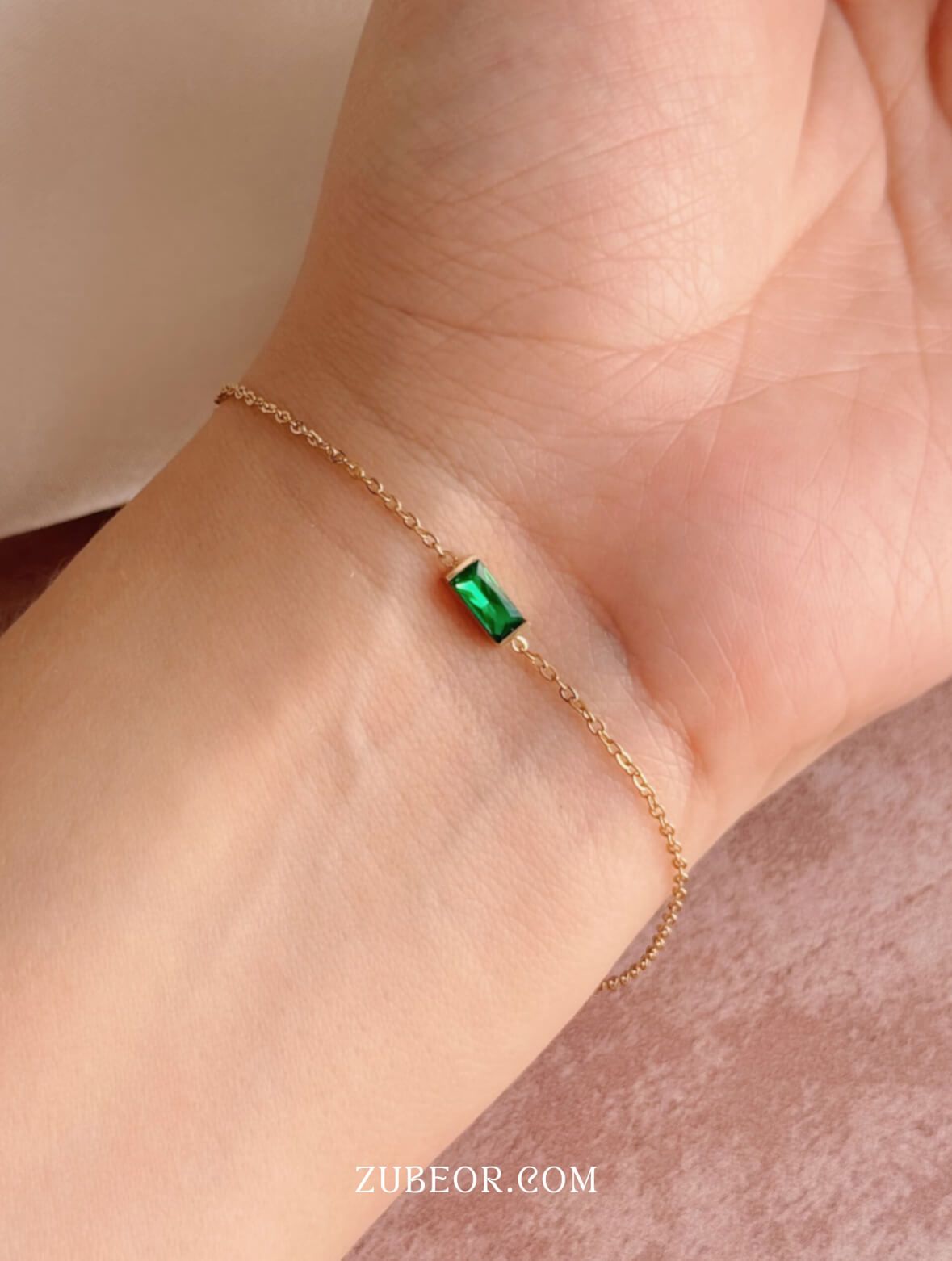 Pulsera con cristal de mes 9