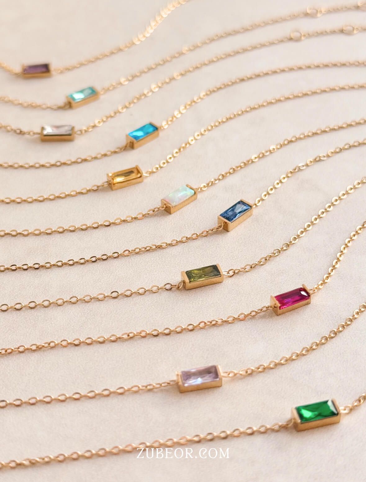 Pulsera con cristal de mes