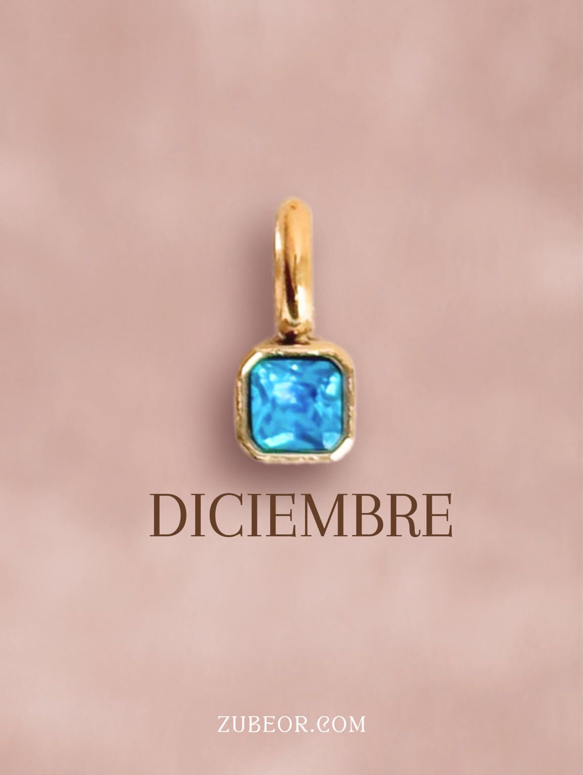 Dije cristal de mes cuadrado 16
