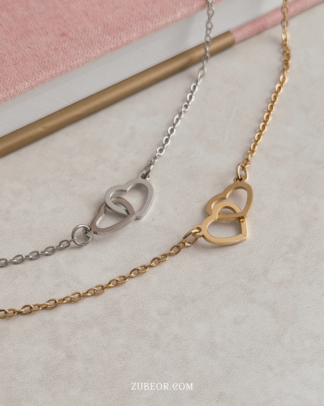 Cadena doble corazón 4