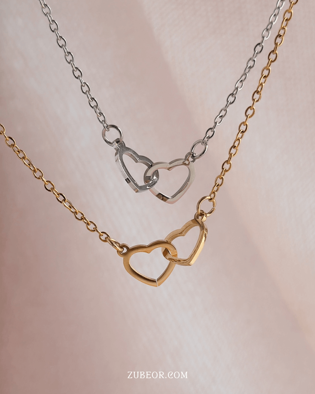 Cadena doble corazón 3
