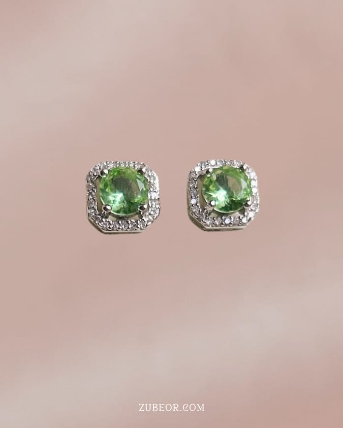 Aretes cristal cuadrado 4