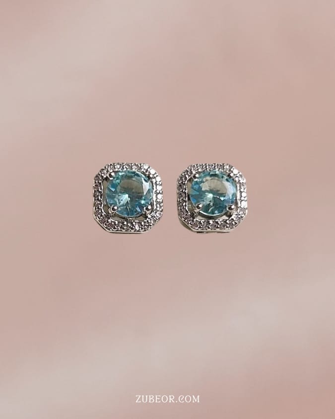 Aretes cristal cuadrado 3