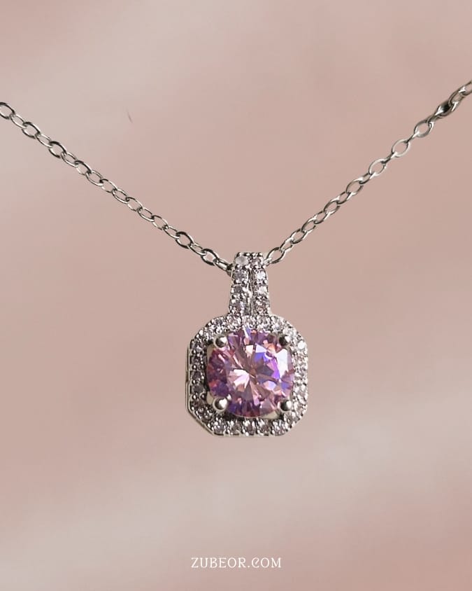 Cadena cristal cuadrado 5