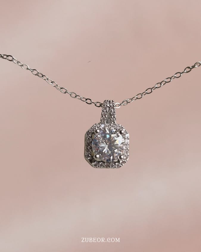 Cadena cristal cuadrado 6