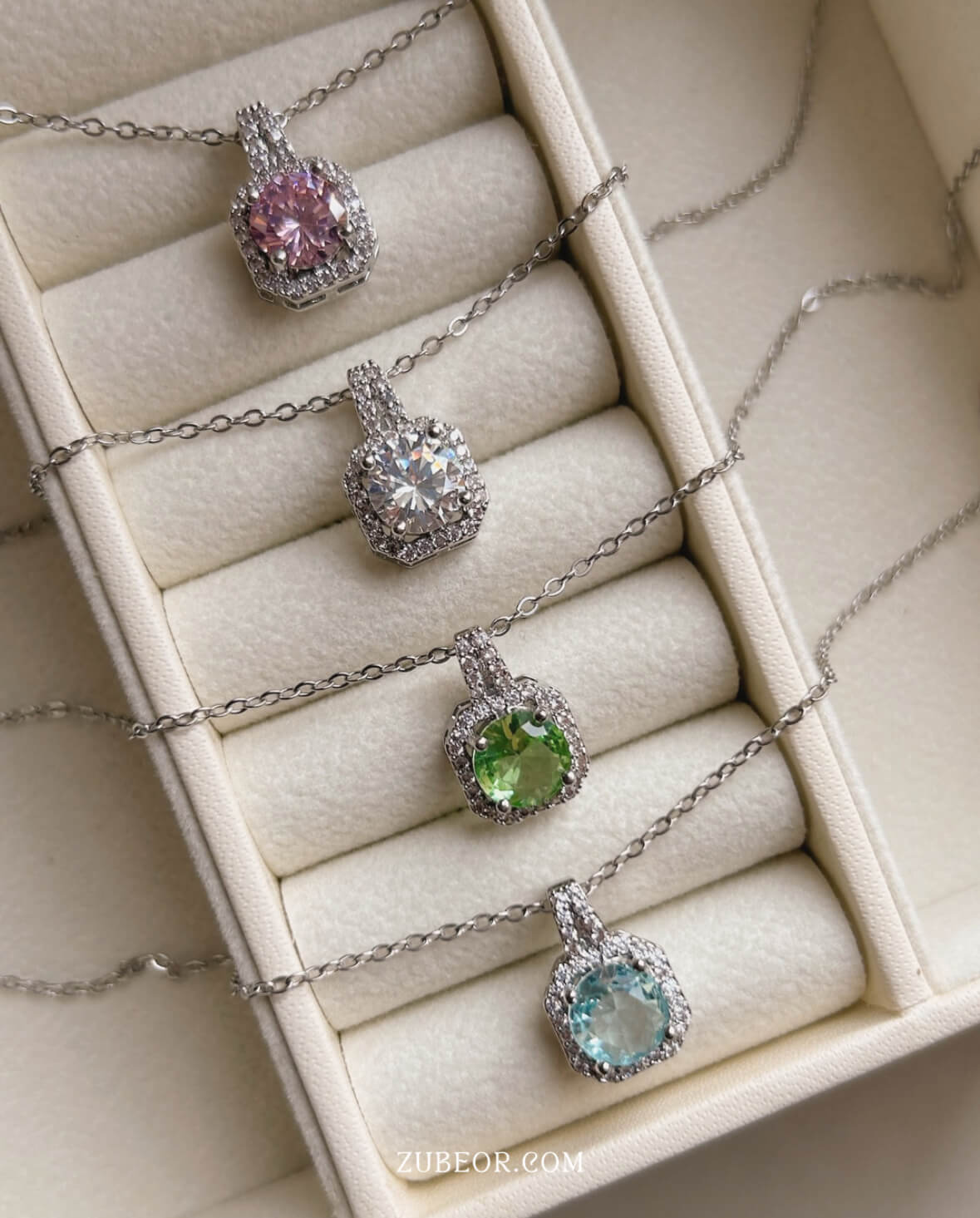 Cadena cristal cuadrado 2