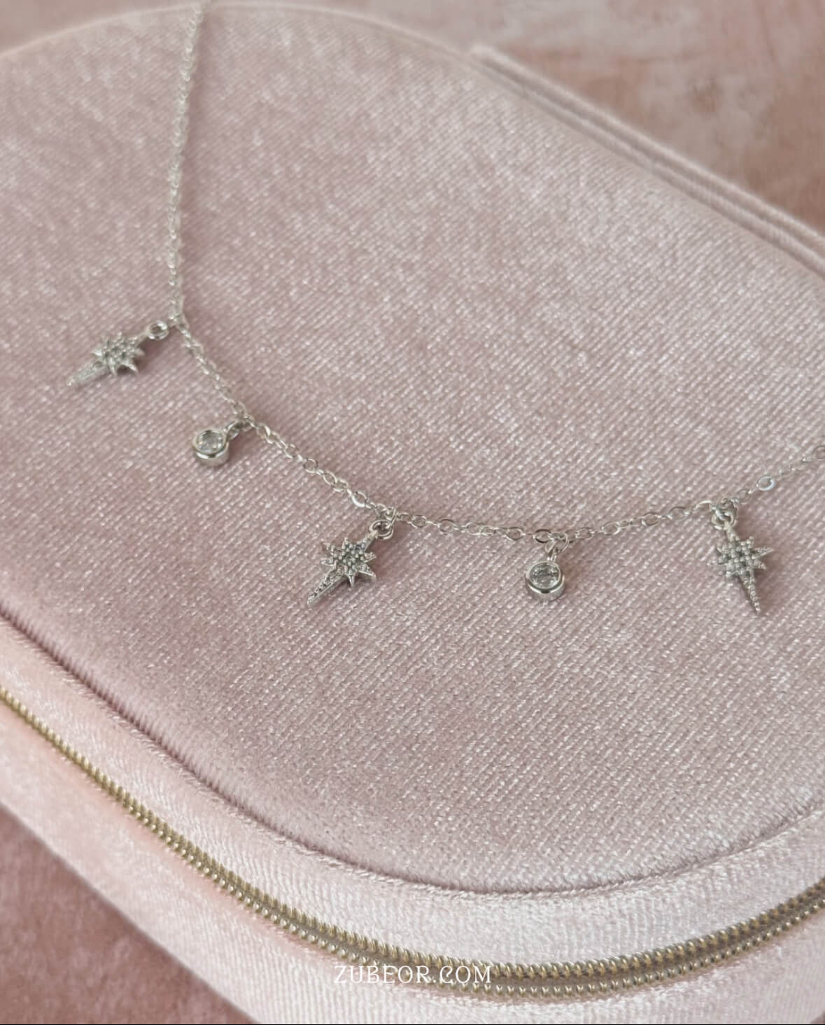 Cadena estrellas plateado 4