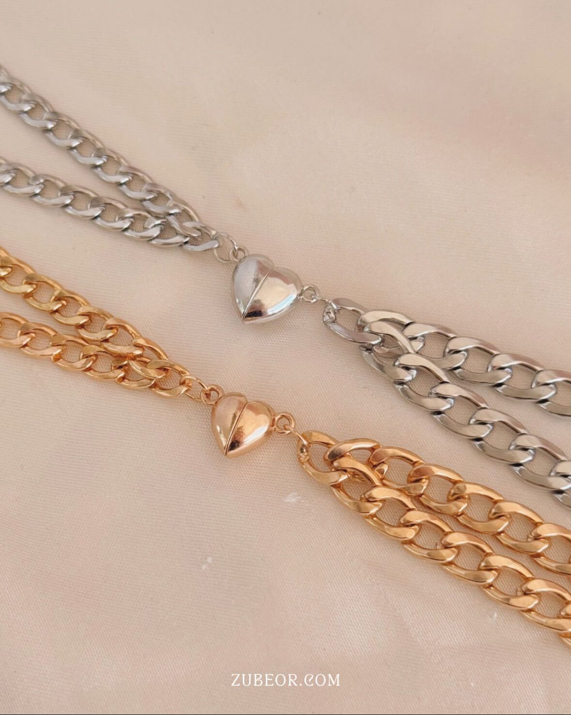 Set de pulseras magnéticas corazón 5
