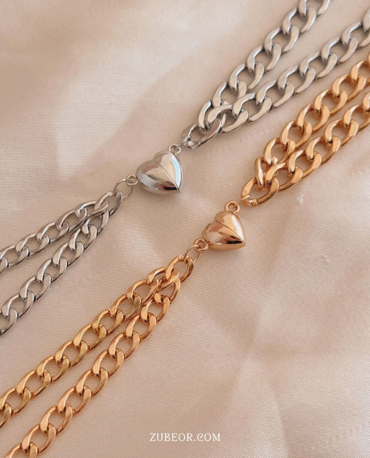Set de pulseras magnéticas corazón 2