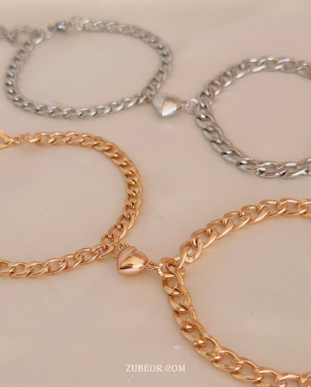 Set de pulseras magnéticas corazón 3