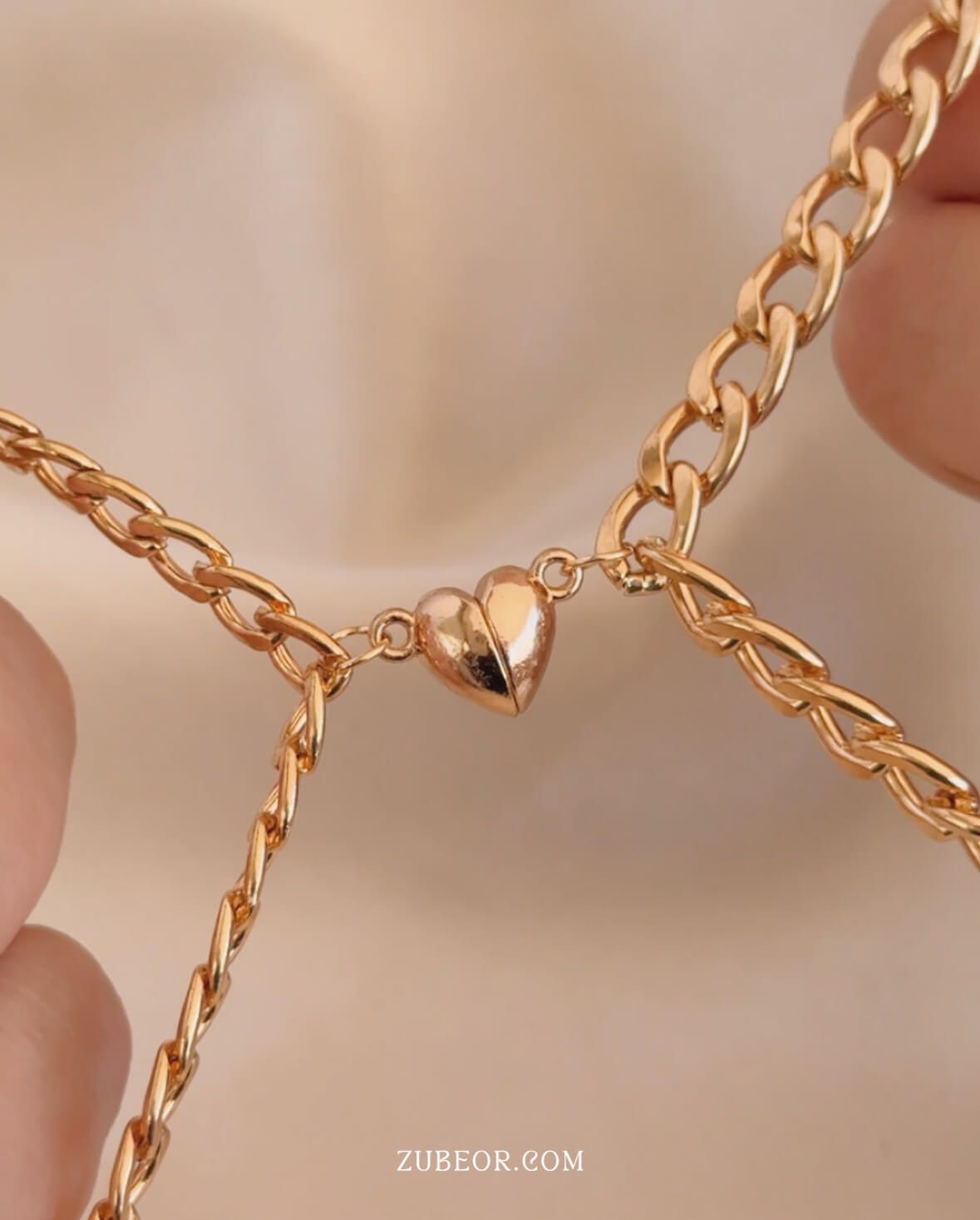Set de pulseras magnéticas corazón 6