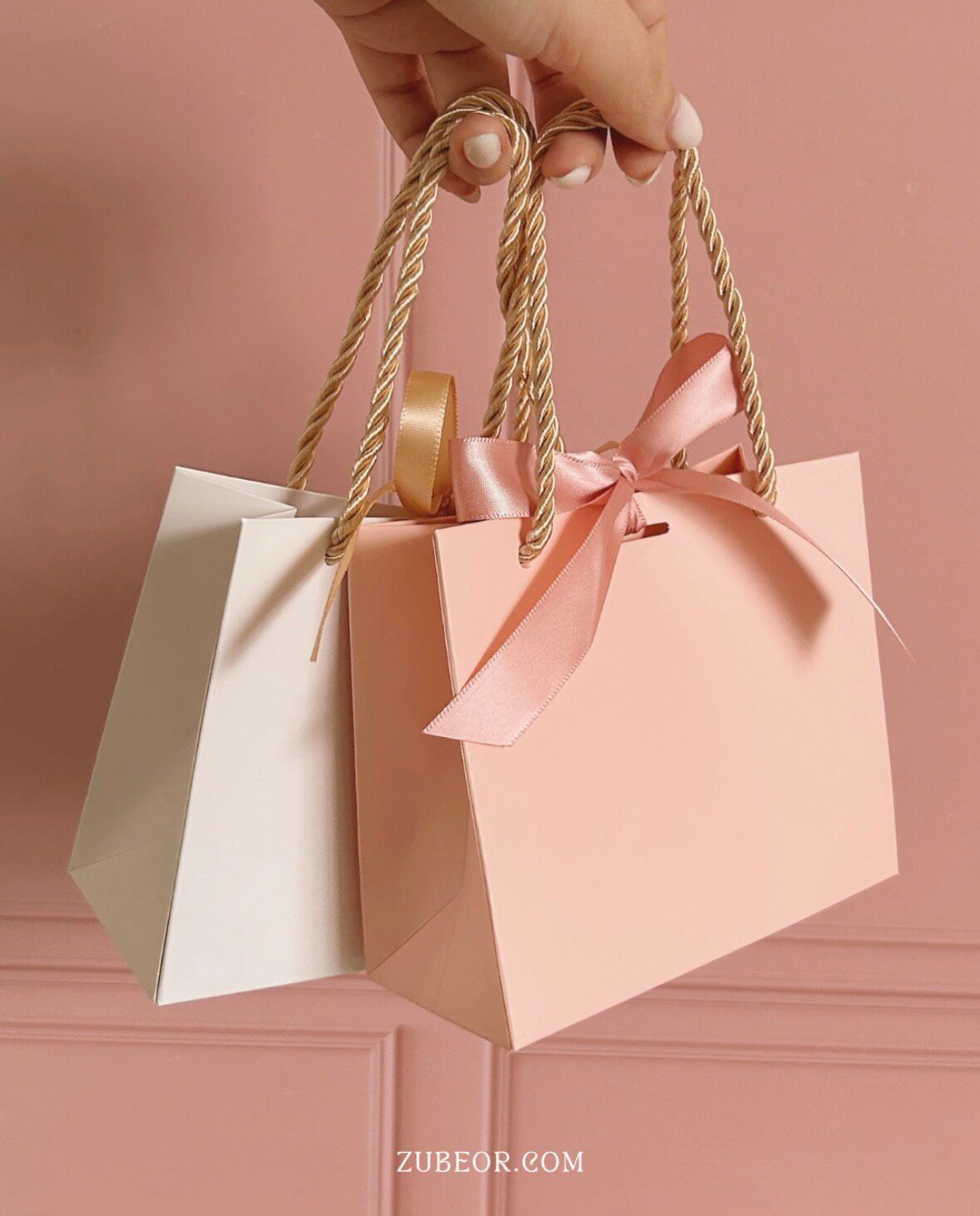 Empaque tipo bolsa con moño