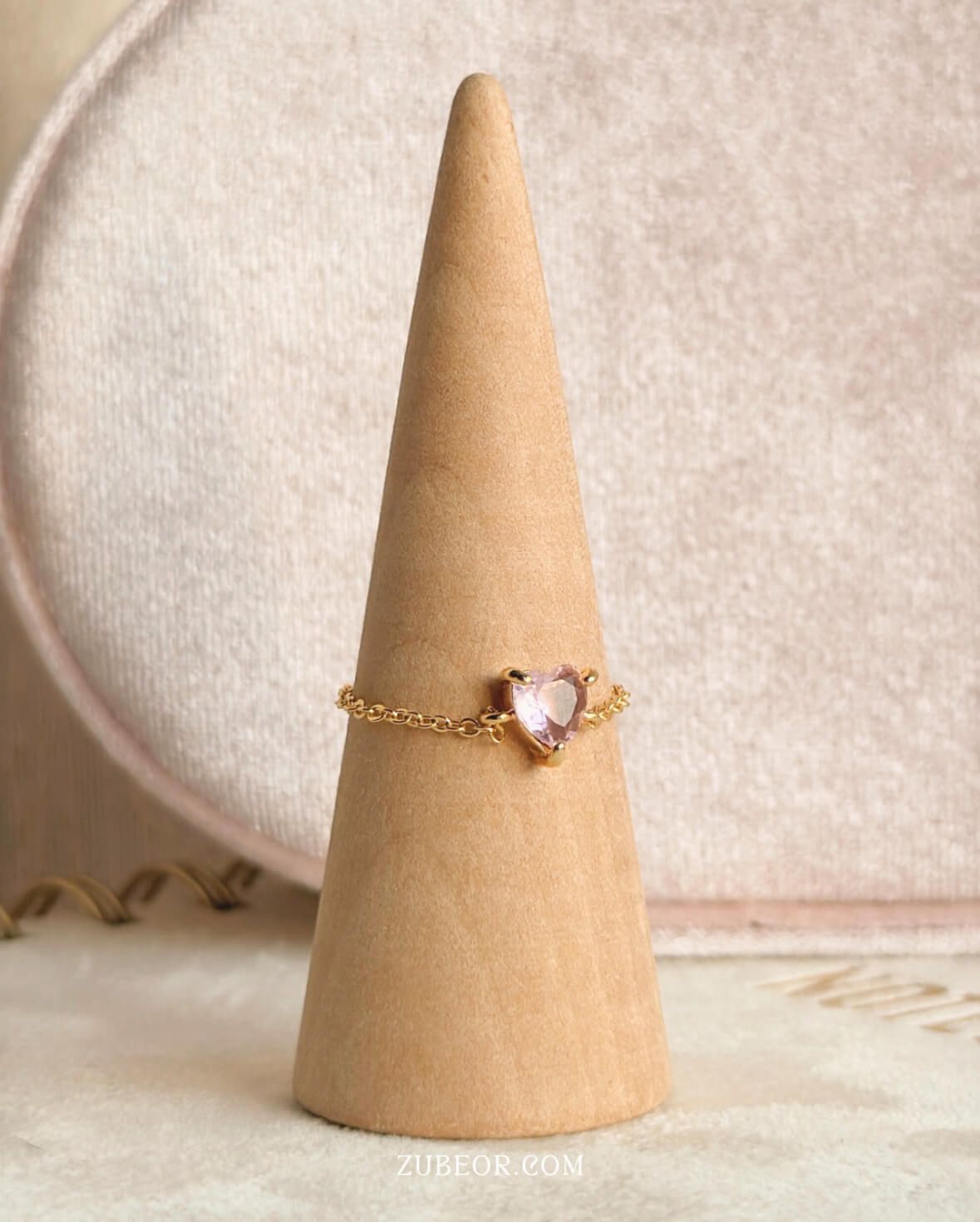 Anillo corazón ajustable 6
