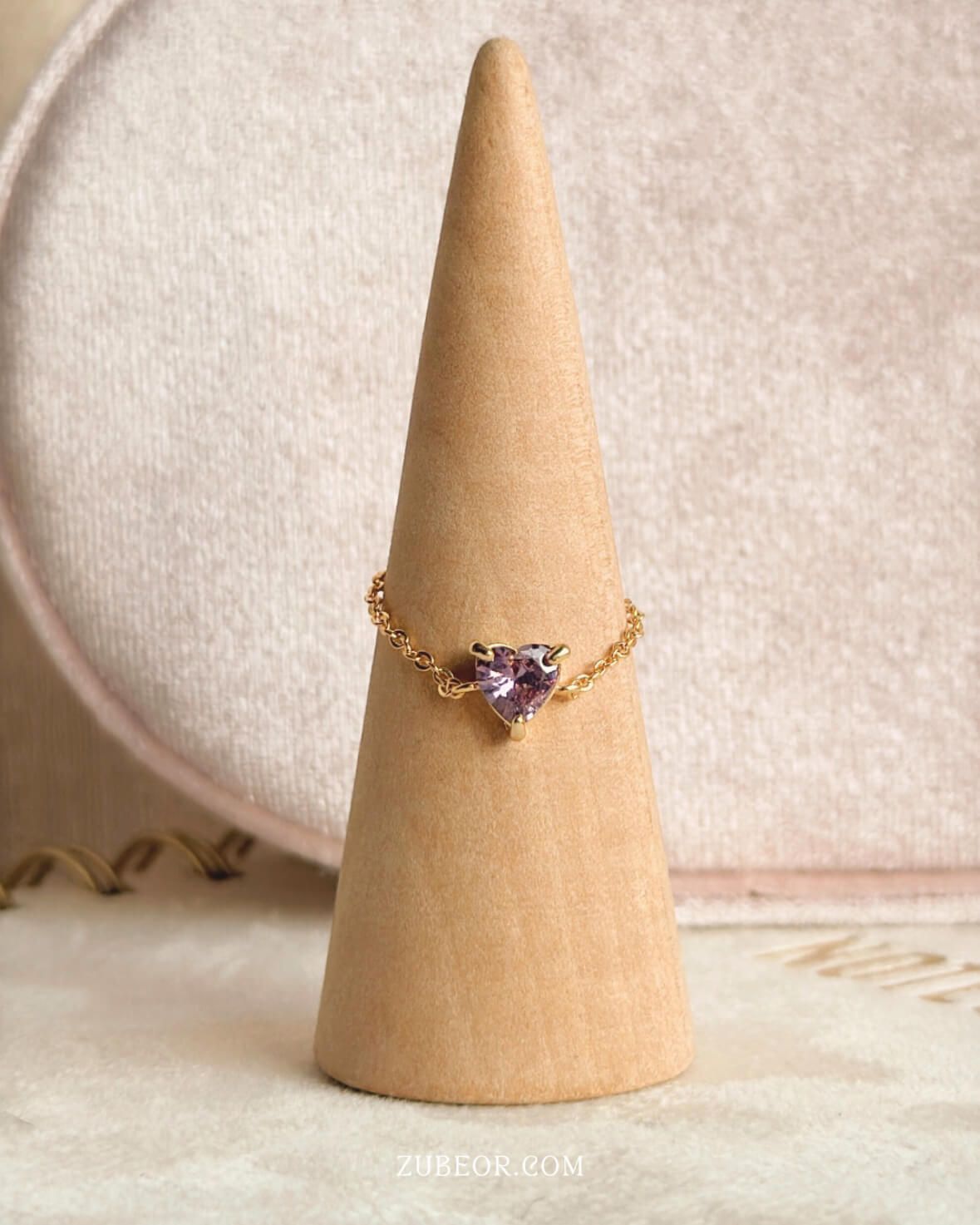 Anillo corazón ajustable 4