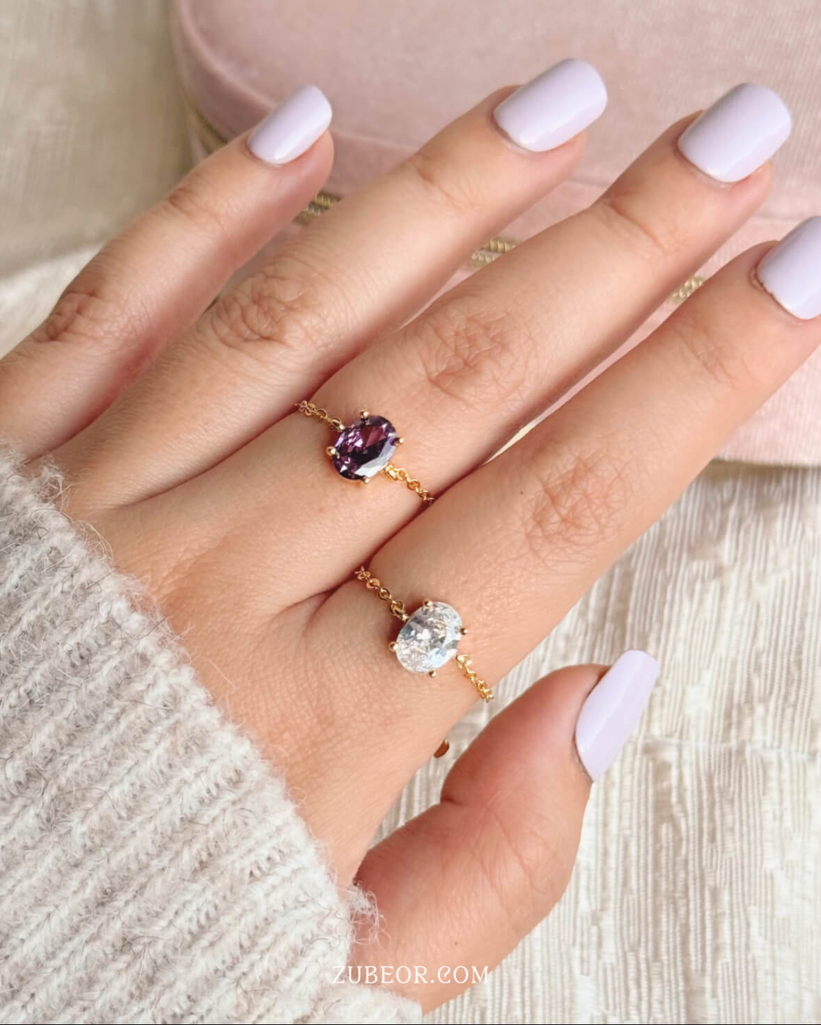 Anillo ovalo ajustable 7
