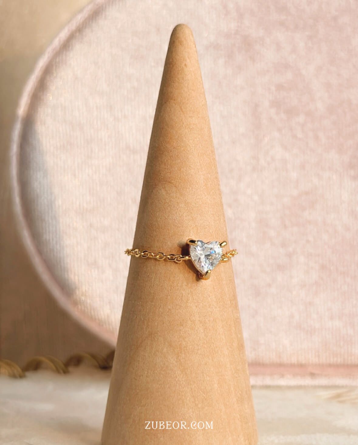 Anillo corazón ajustable 9