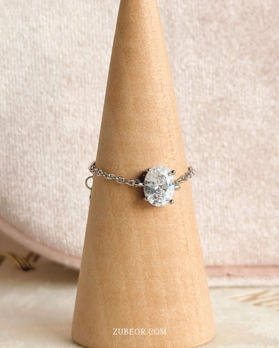 Anillo ovalo ajustable 9
