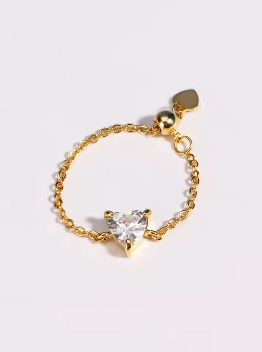 Anillo corazón ajustable 10