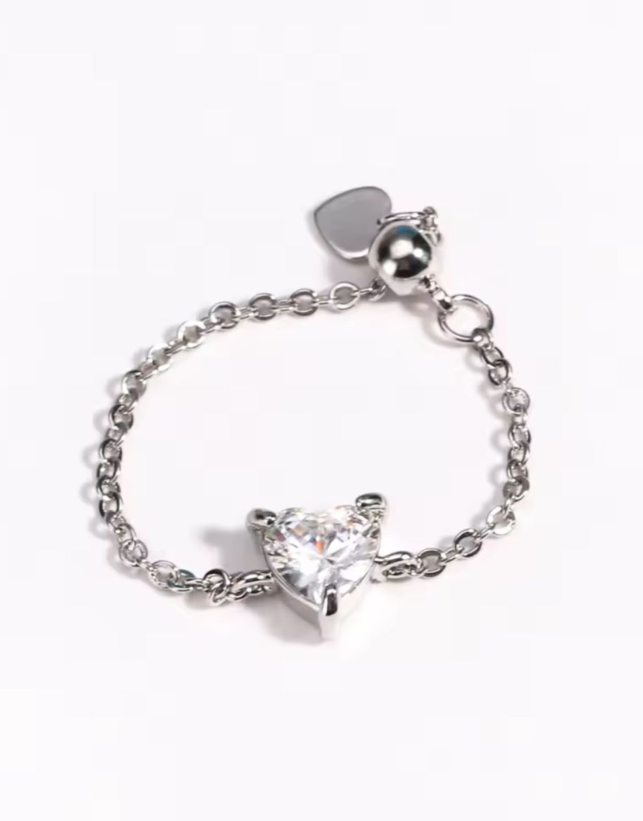 Anillo corazón ajustable 13