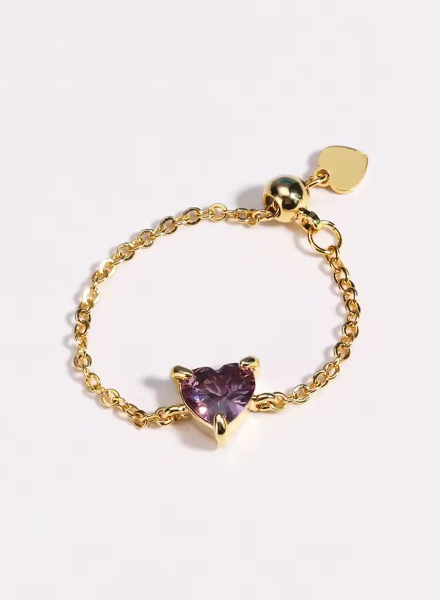 Anillo corazón ajustable 11