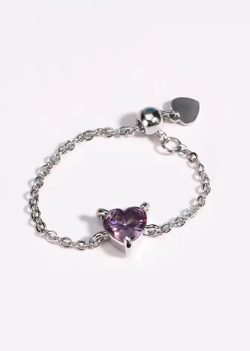 Anillo corazón ajustable 14