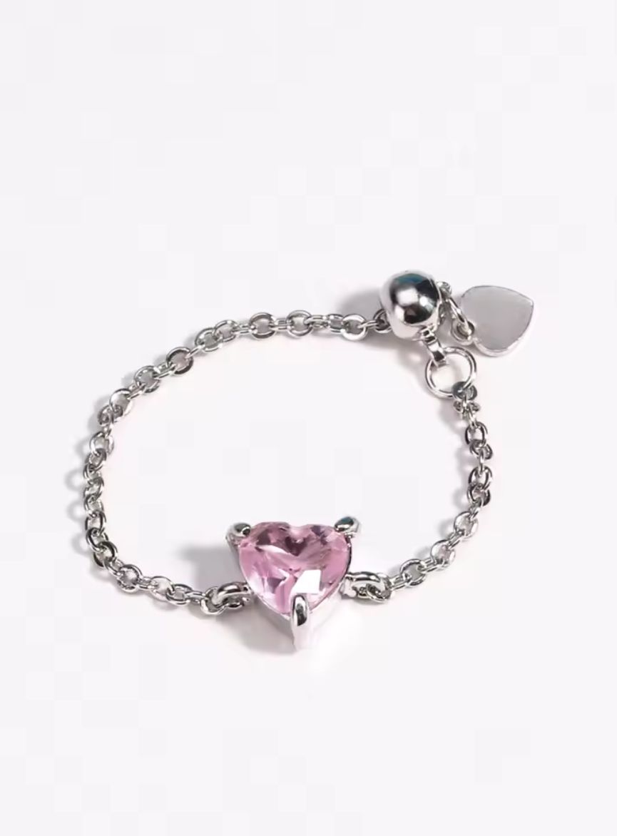 Anillo corazón ajustable 15