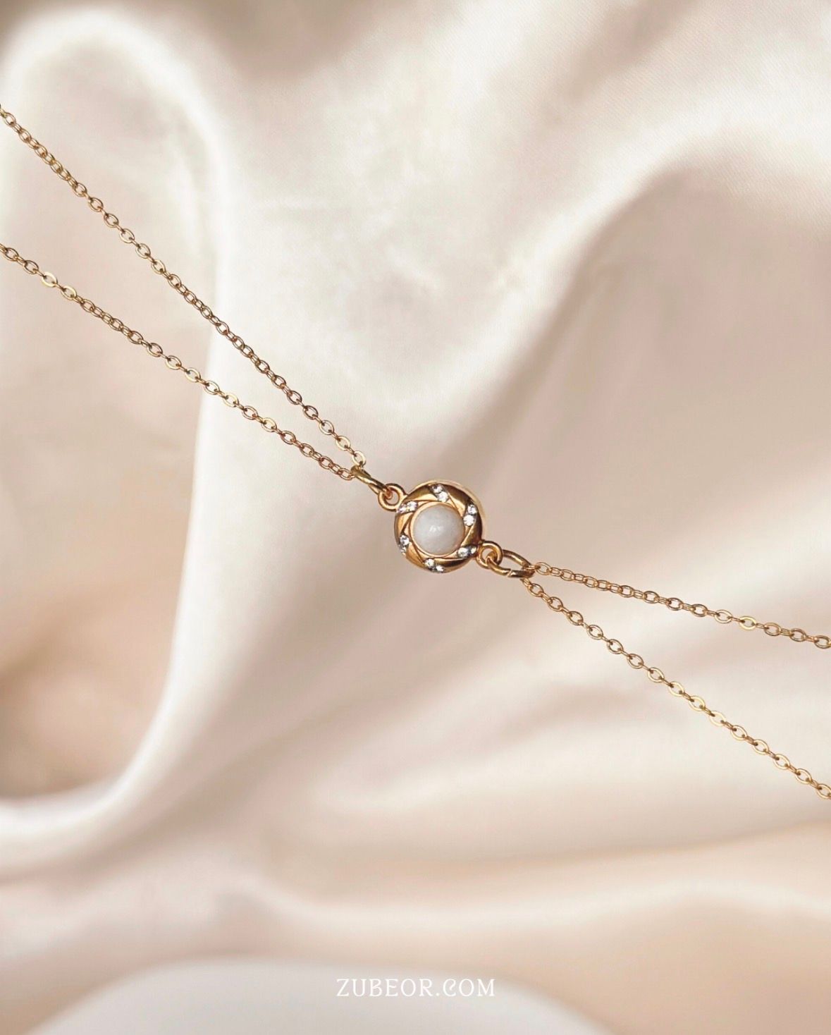 Set de cadenas magnéticas perla blanca