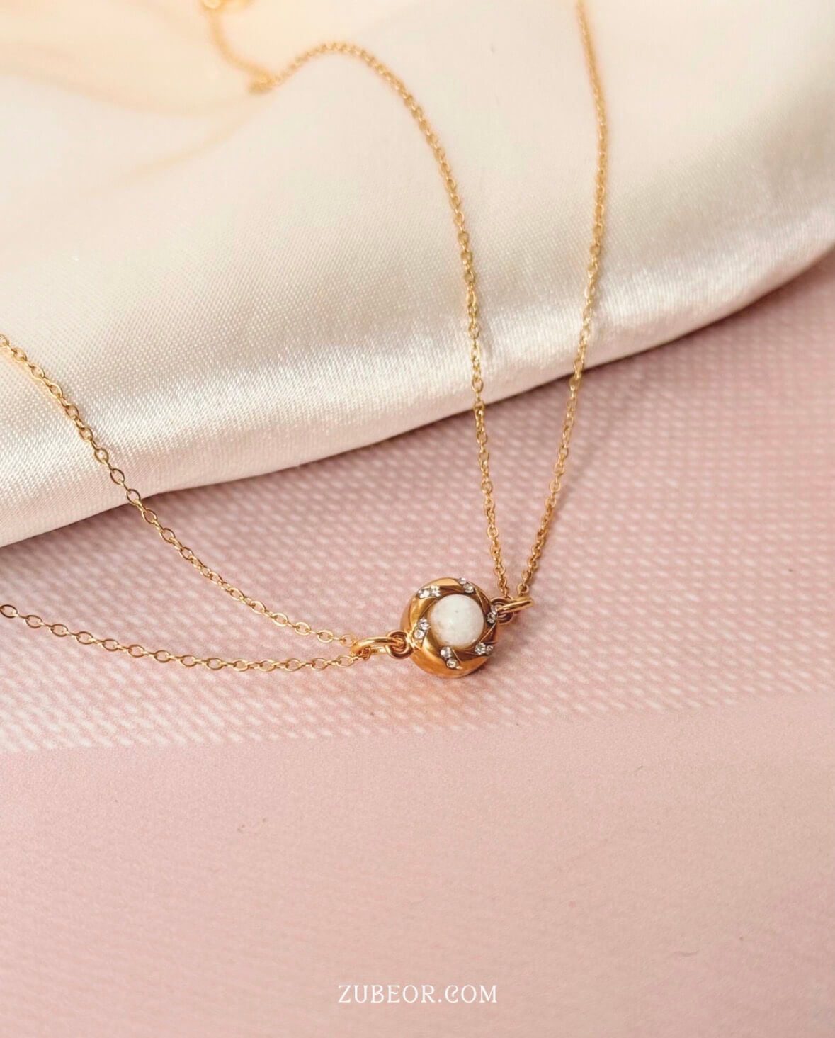 Set de cadenas magnéticas perla blanca 5
