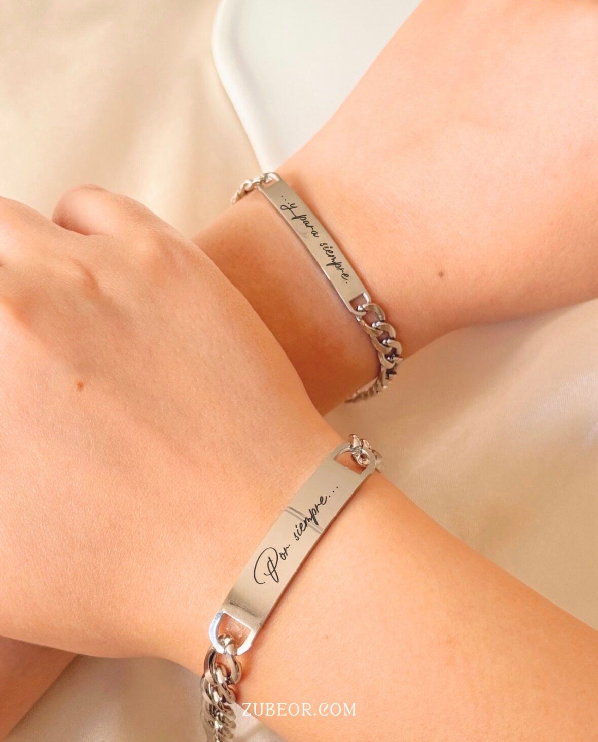 Set de pulseras grabadas placa larga (solo pago previo) 2