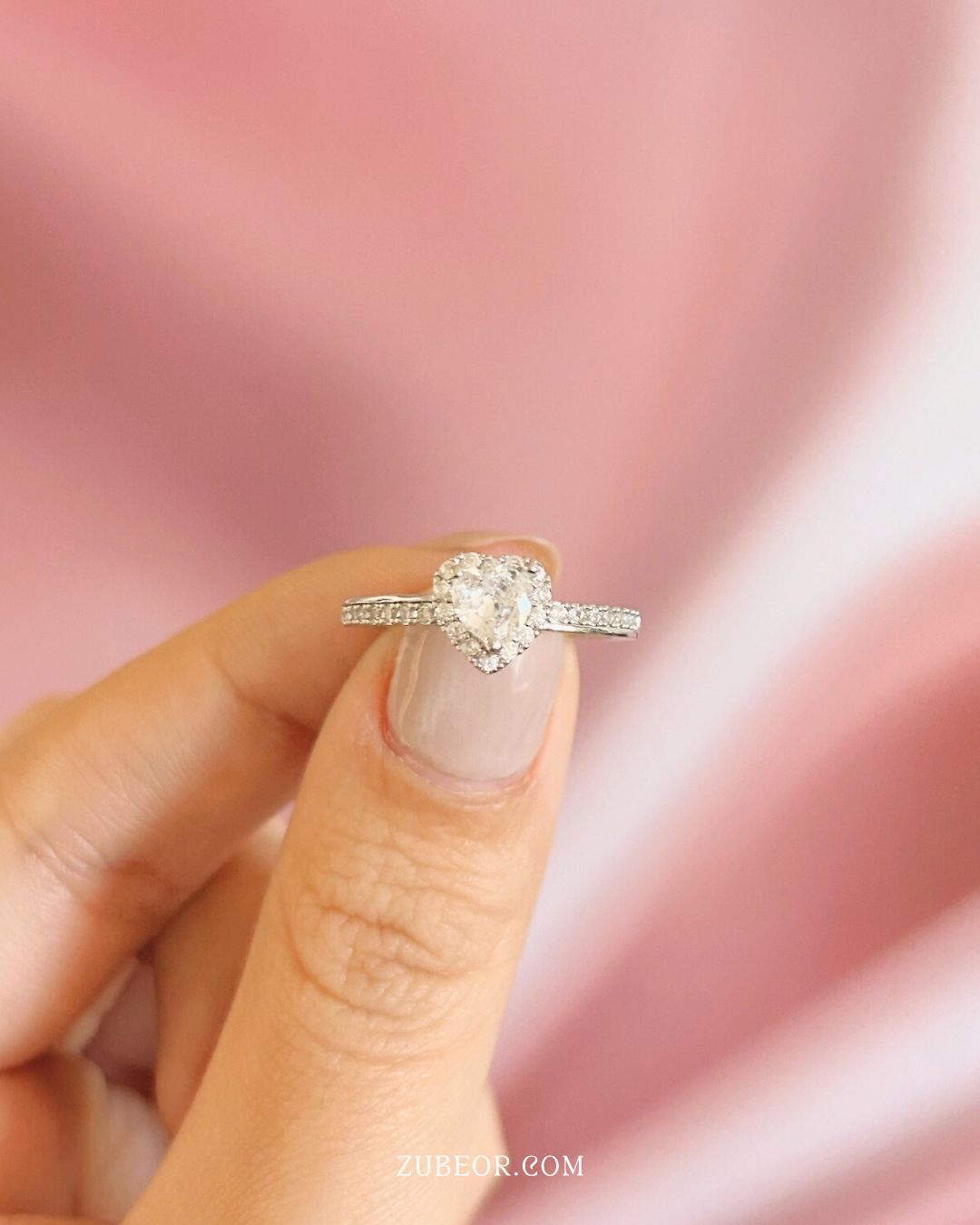 Anillo corazón cristal 5