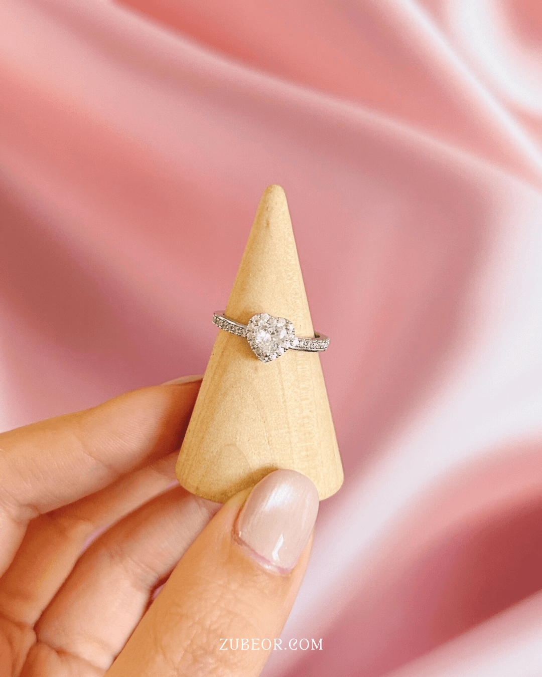 Anillo corazón cristal 4