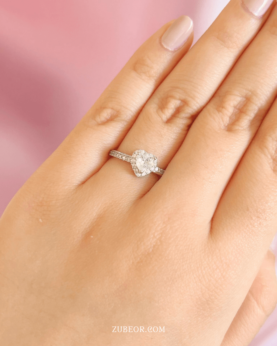Anillo corazón cristal 3