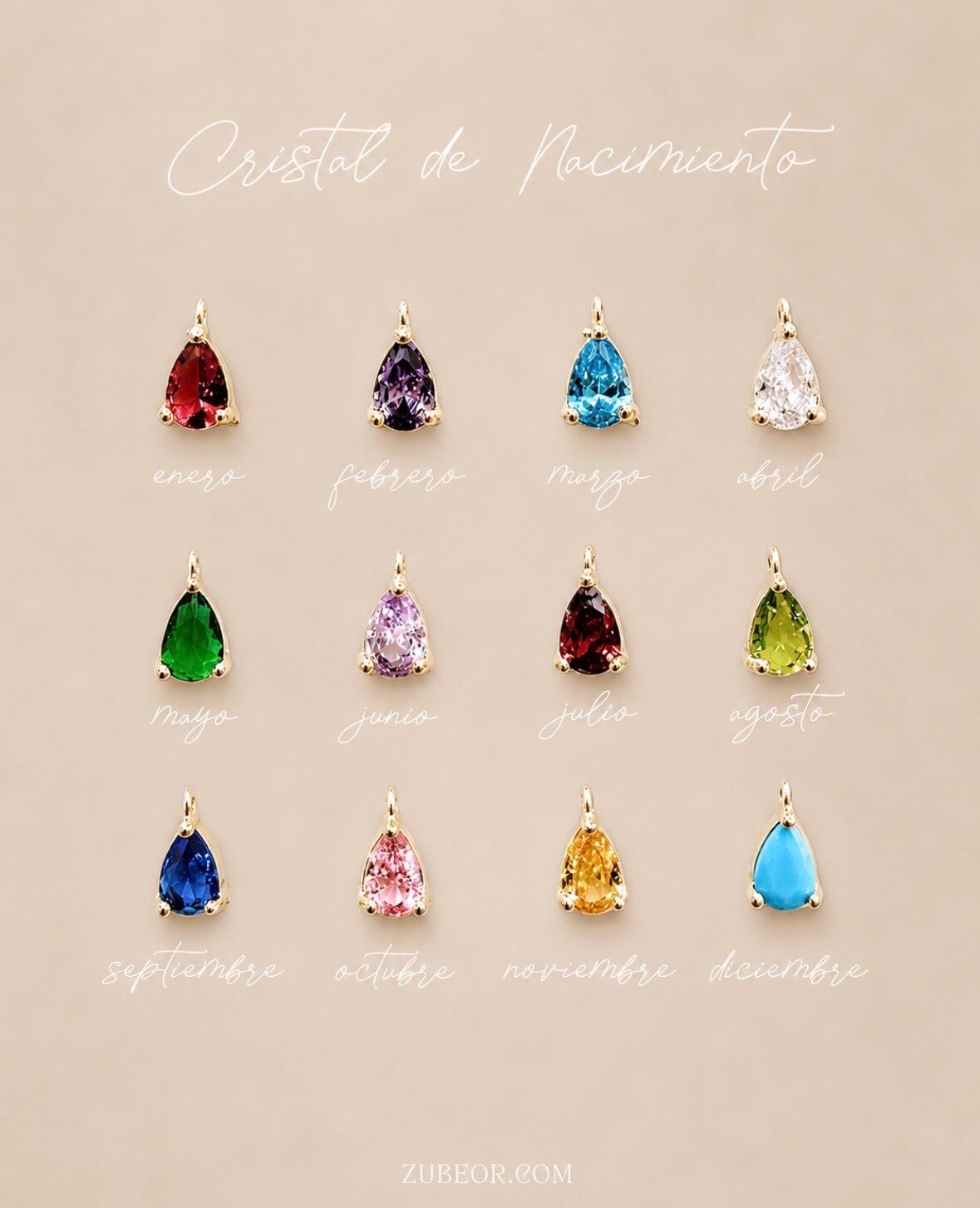 Dijes cristal de mes gota mini 4