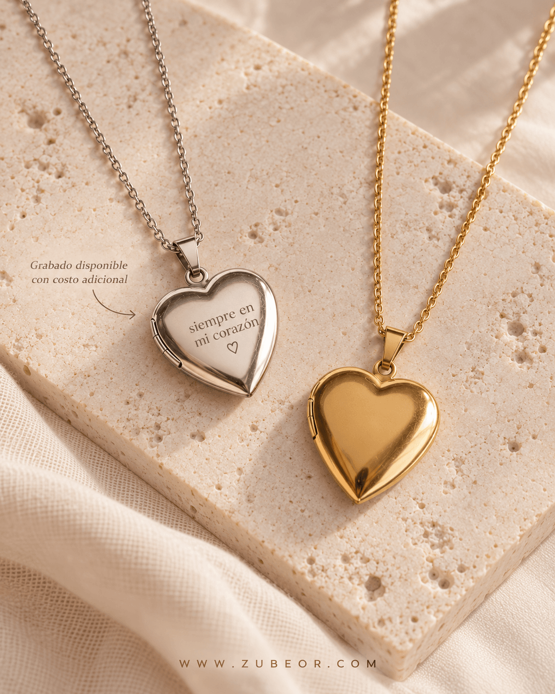 Relicario corazón liso mediano 1