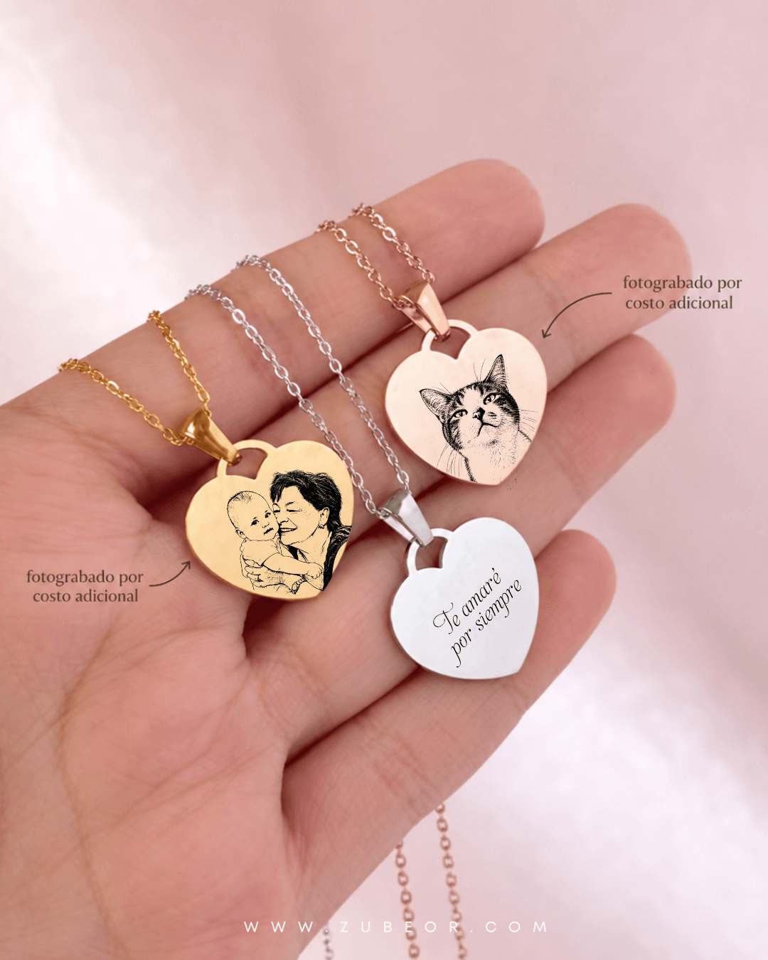 Cadena corazón grabado (solo con pago previo)